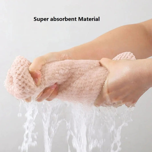 Absorbent Hair Towel Wrap – Quick-Dry Textured Cap for Women