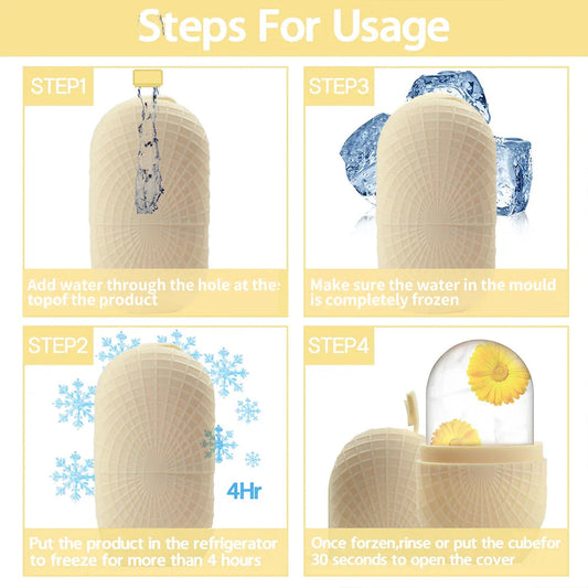 Ice Roller for Face – Silicone Cooling & Firming Skin Tool