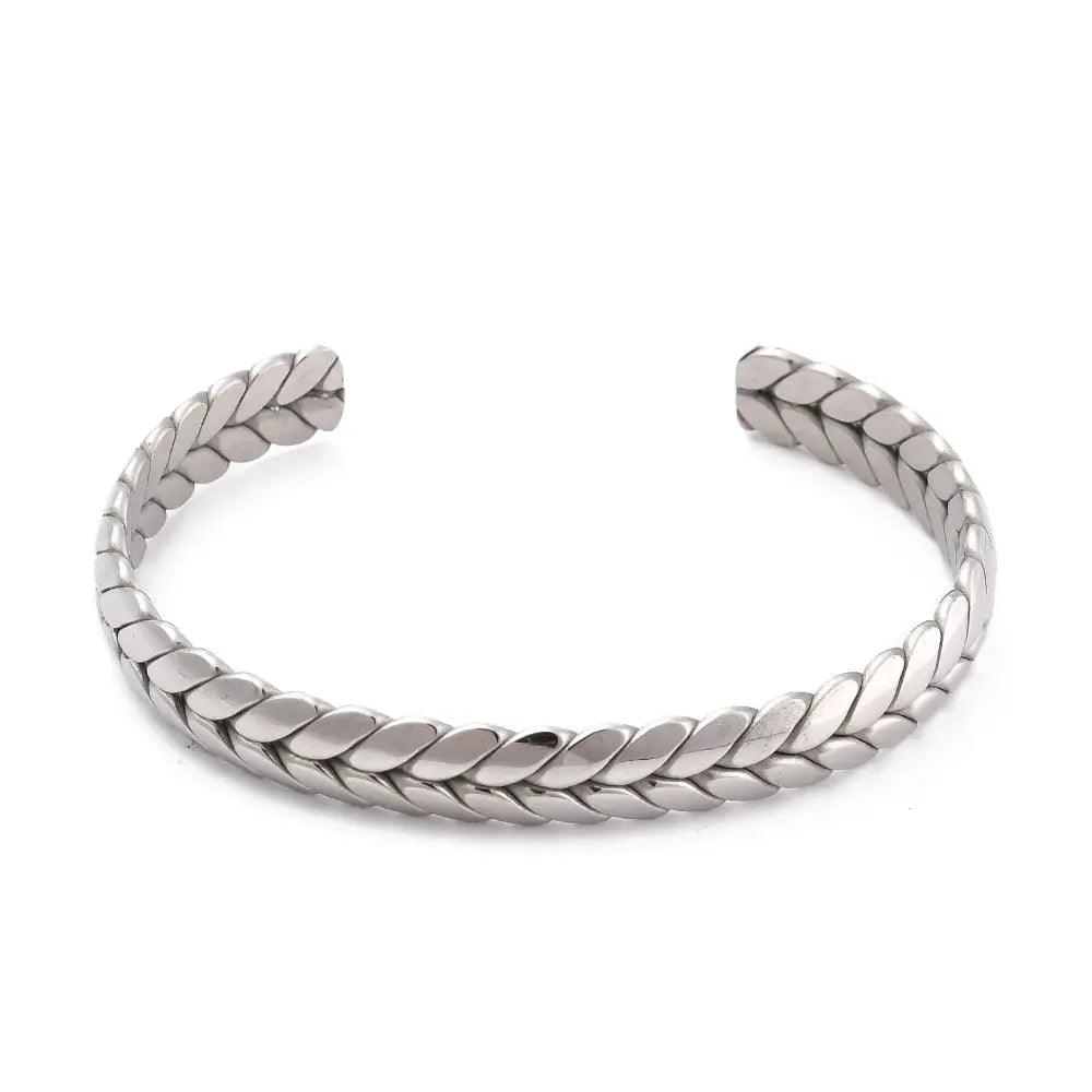SILVER BRAID - Accent Cuff Bracelet Mack & Rex