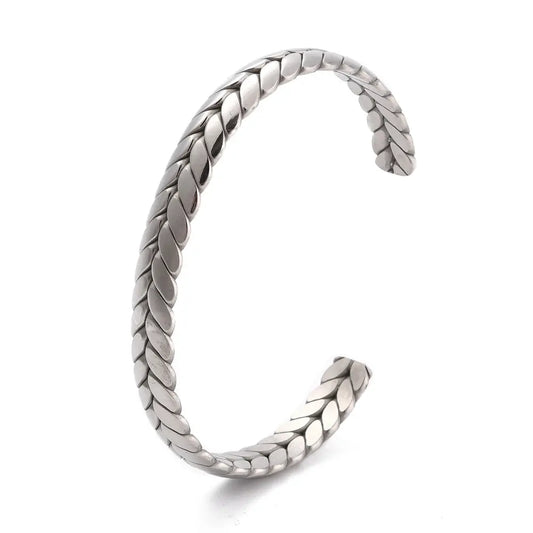 SILVER BRAID - Accent Cuff Bracelet Mack & Rex