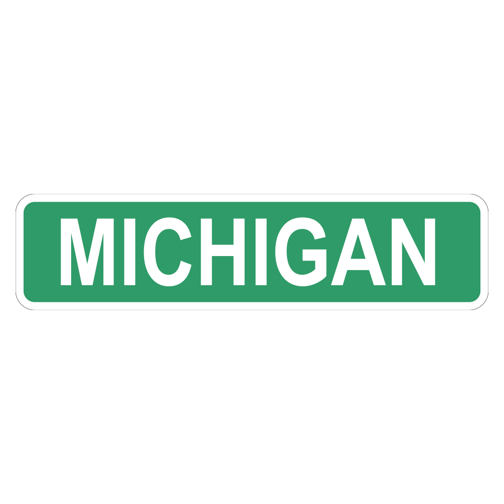 Sticker - Michigan Street Sign