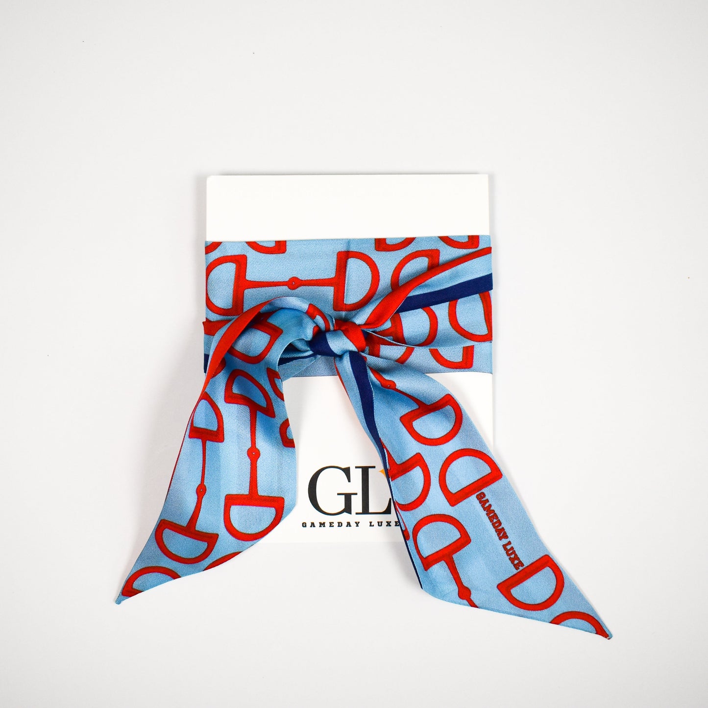 The Gameday Signature Scarf- Light Blue, Red, and Navy