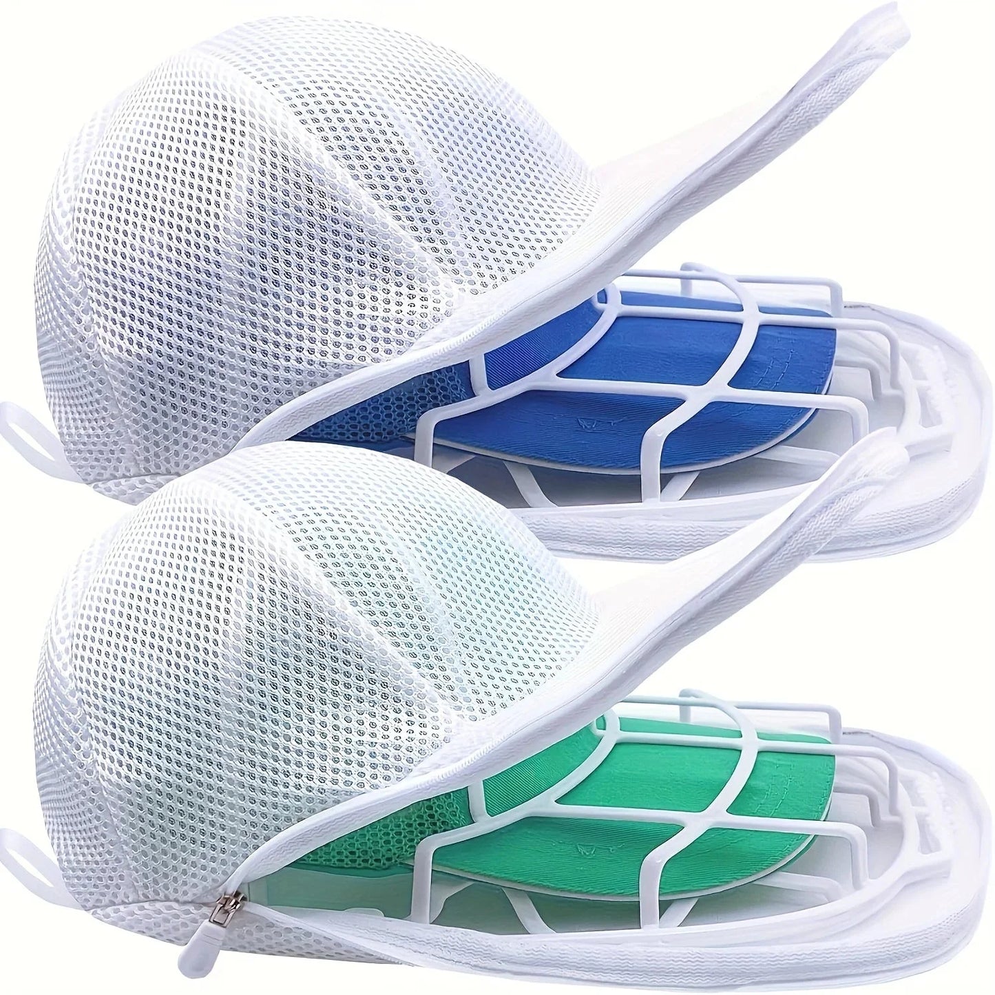Hat Cleaner Cage with Mesh Bag - Baseball Cap Washer for Washing Machines