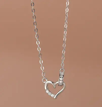 OBSESSION - 18K Gold or Sterling Silver Zircon & Heart Necklace Mack & Rex
