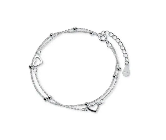 FLATTERED - 925 Sterling Silver Heart Bracelet Mack & Rex