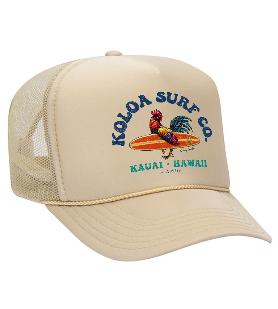 Cocky Surfer Foam Trucker Hat - Classic Mesh Snapback Cap
