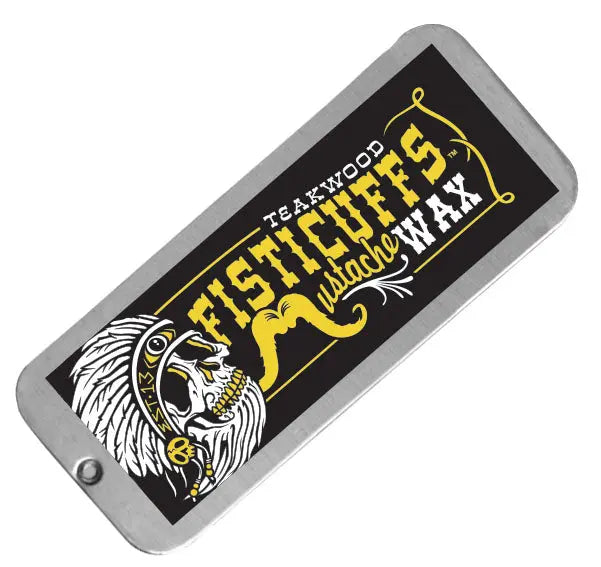 Teakwood Scent Fisticuffs Mustache Wax "Original hold" Grave Before Shave