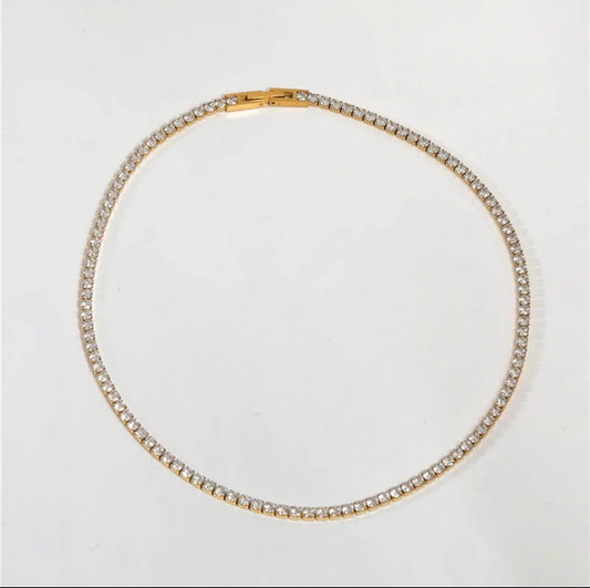 TENNIS GOLD - 18k Gold Plated Zircon Necklace or Bracelet Mack & Rex