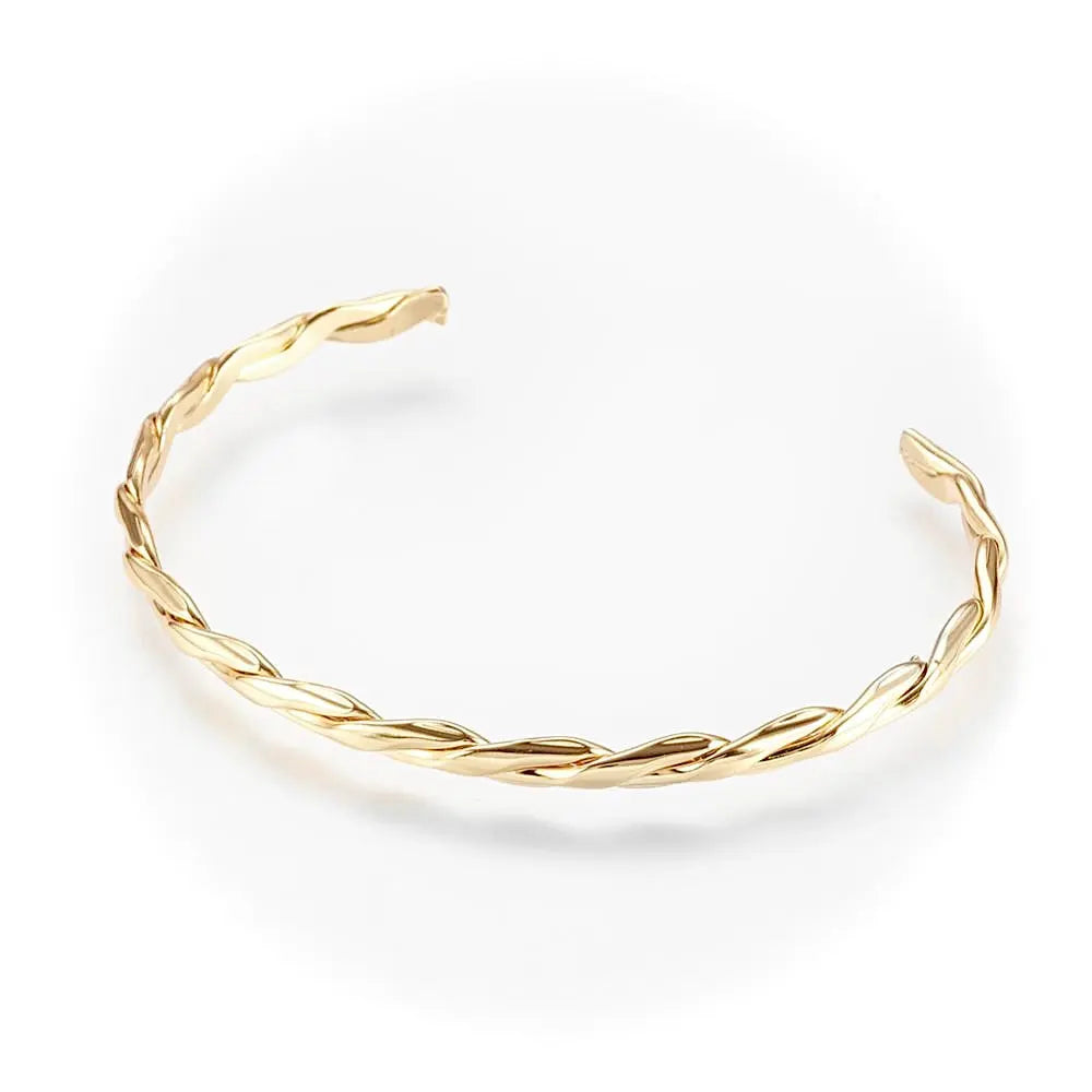 TILLY - 18K Gold Twist Cuff - Accent Bracelet Mack & Rex