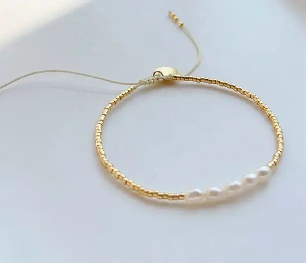 TORINA - 18K Gold Delica Pearl Accent Bracelet Mack & Rex