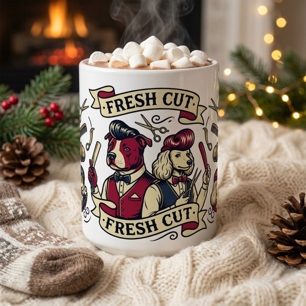 Tattoo Parlor Pups - Dapper Dogs 15oz Mug