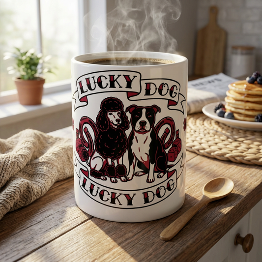 Tattoo Parlor Pups - Feeling Lucky 15oz Mug