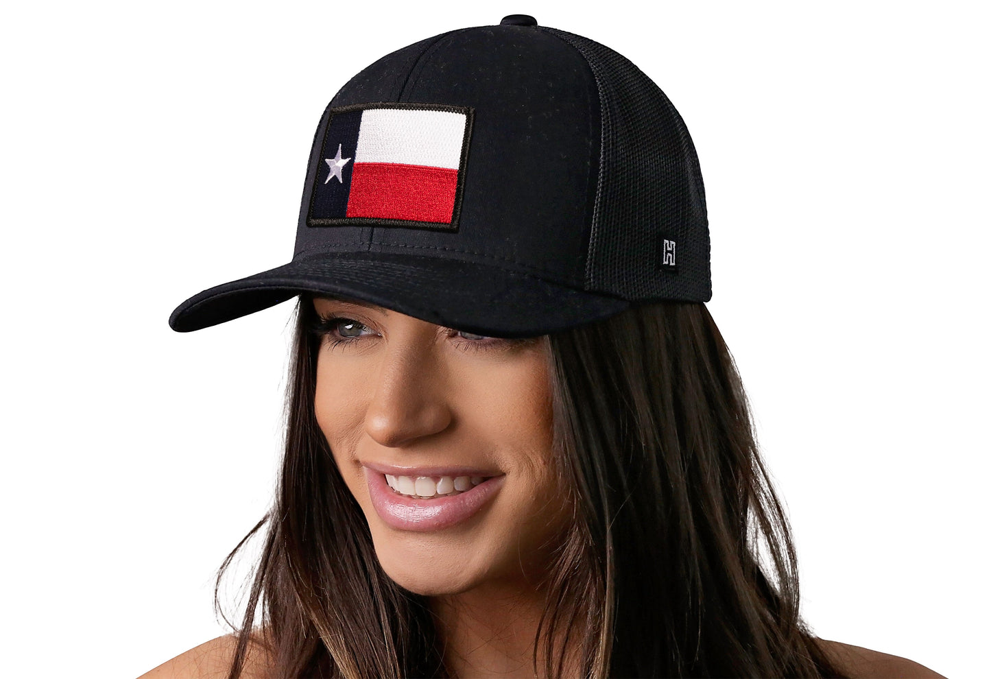 Texas Flag Trucker Hat | Black TX Snapback