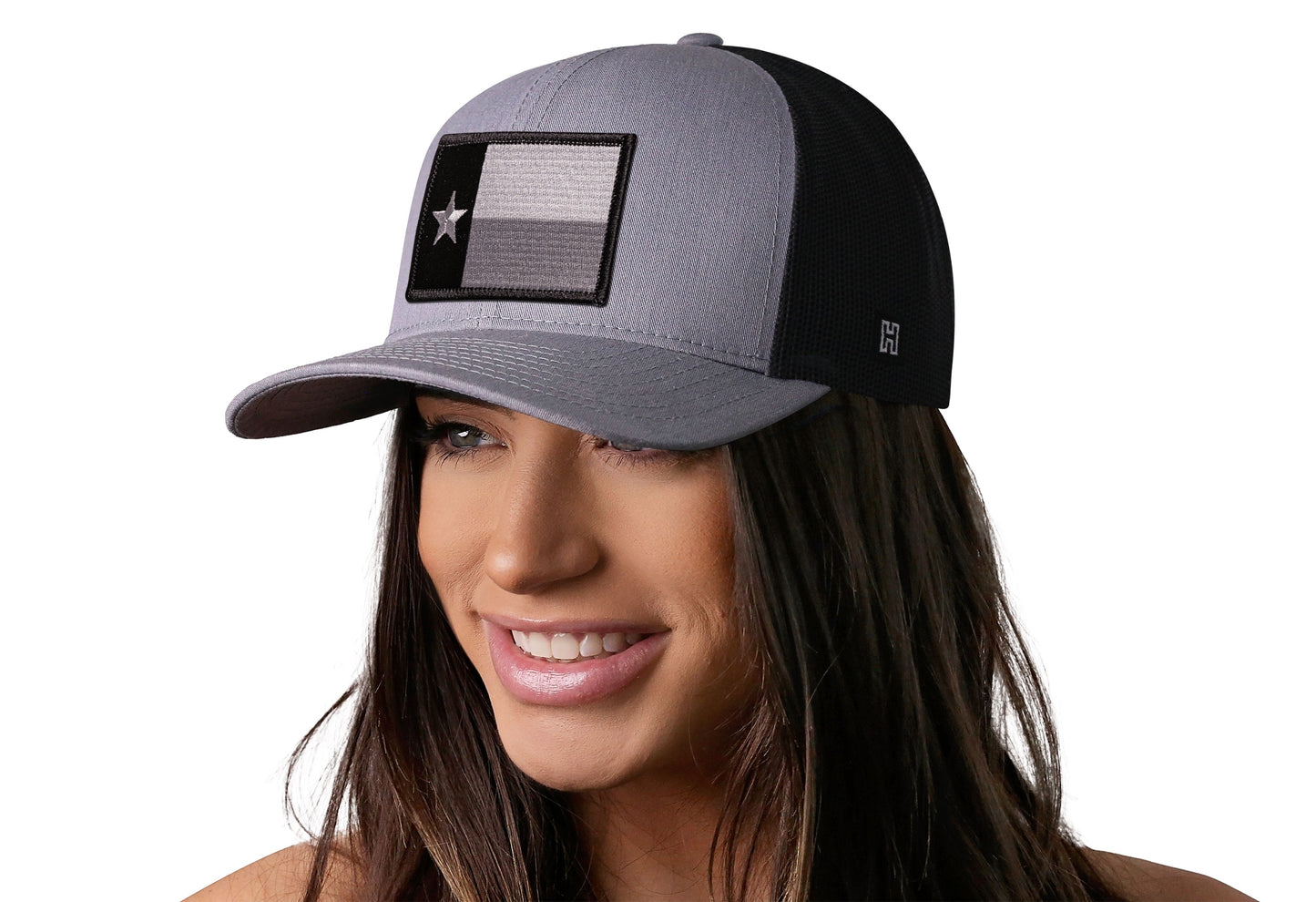 Texas Flag Trucker Hat | Gray-Black TX Snapback