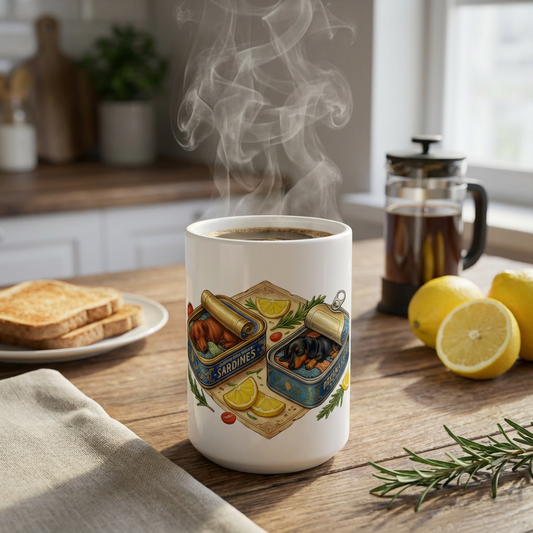 Tinned Fish Pups - Sleepy Sardine Dachshunds 15oz Mug