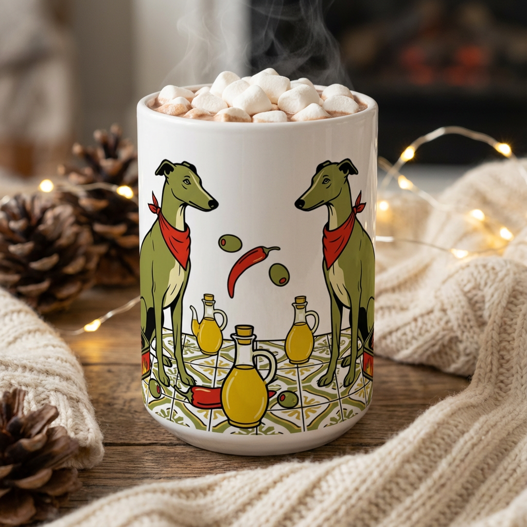 Tinned Fish Pups - Spicy Anchovy Greyhounds 15oz Mug