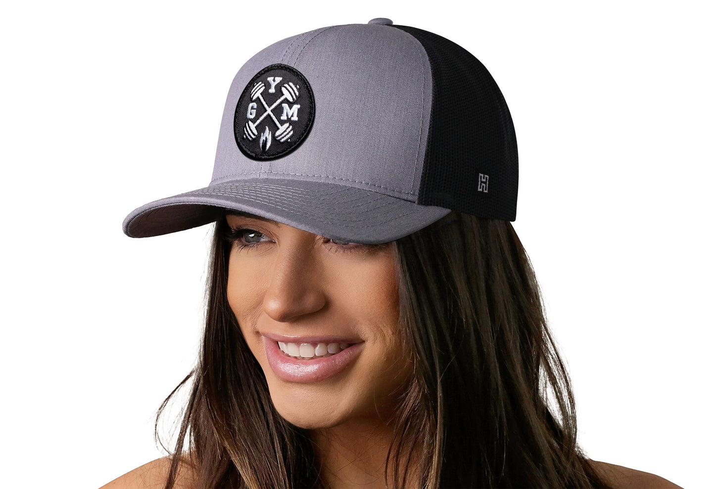 GYM Trucker Hat | Gray-Black Workout Snapback