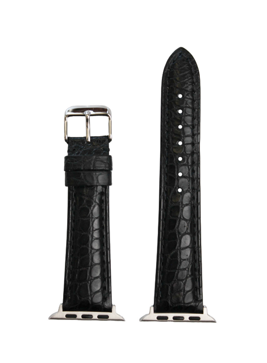 Black Round Grain Genuine Alligator | h2010