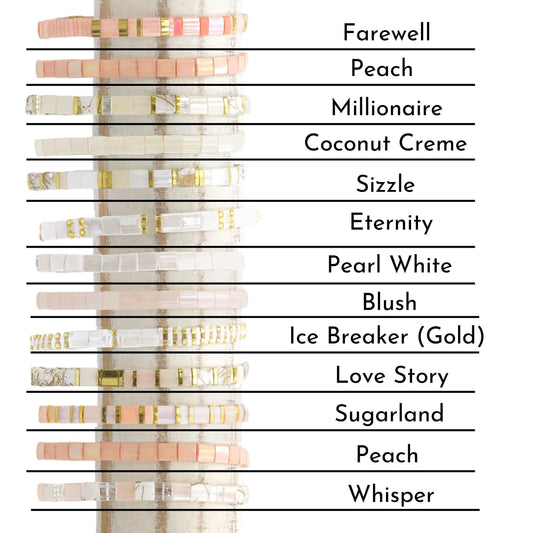 VANILLA BLUSH - Tila Bead Bracelets Mack & Rex