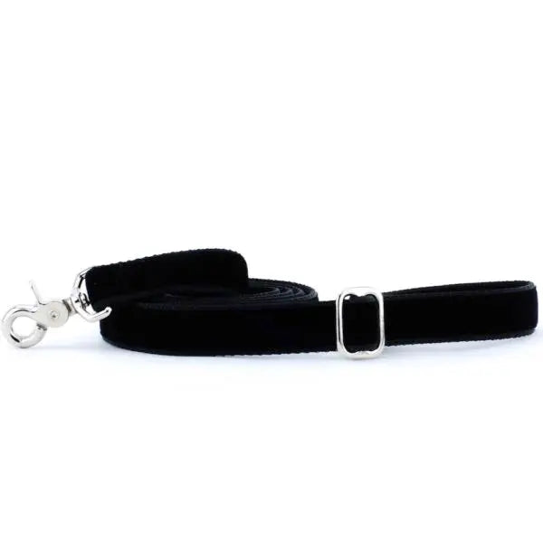 Black Velvet Dog Leash 2 Hounds Design
