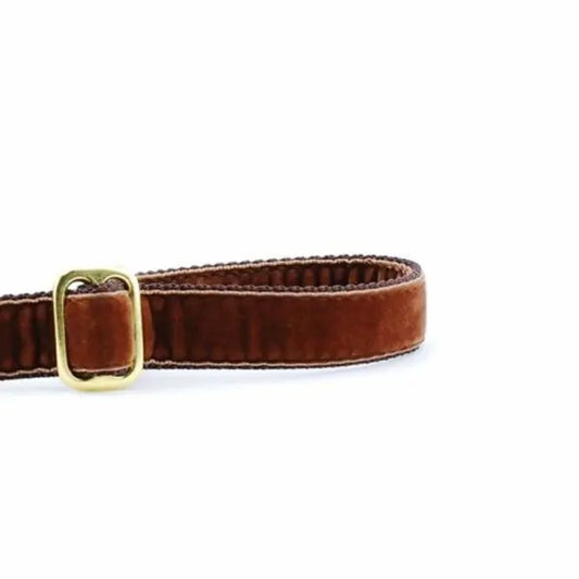 Brown Velvet Dog Leash 2 Hounds Design