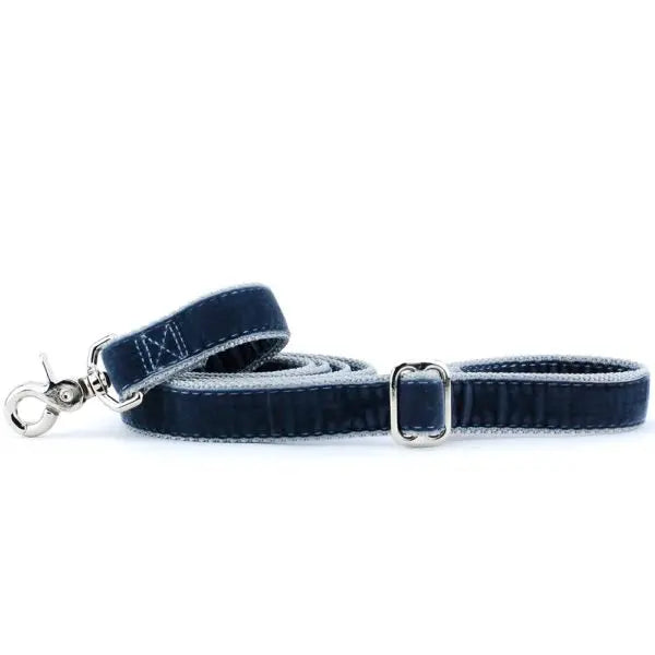 Smoke Gray Velvet Dog Leash 2 Hounds Design
