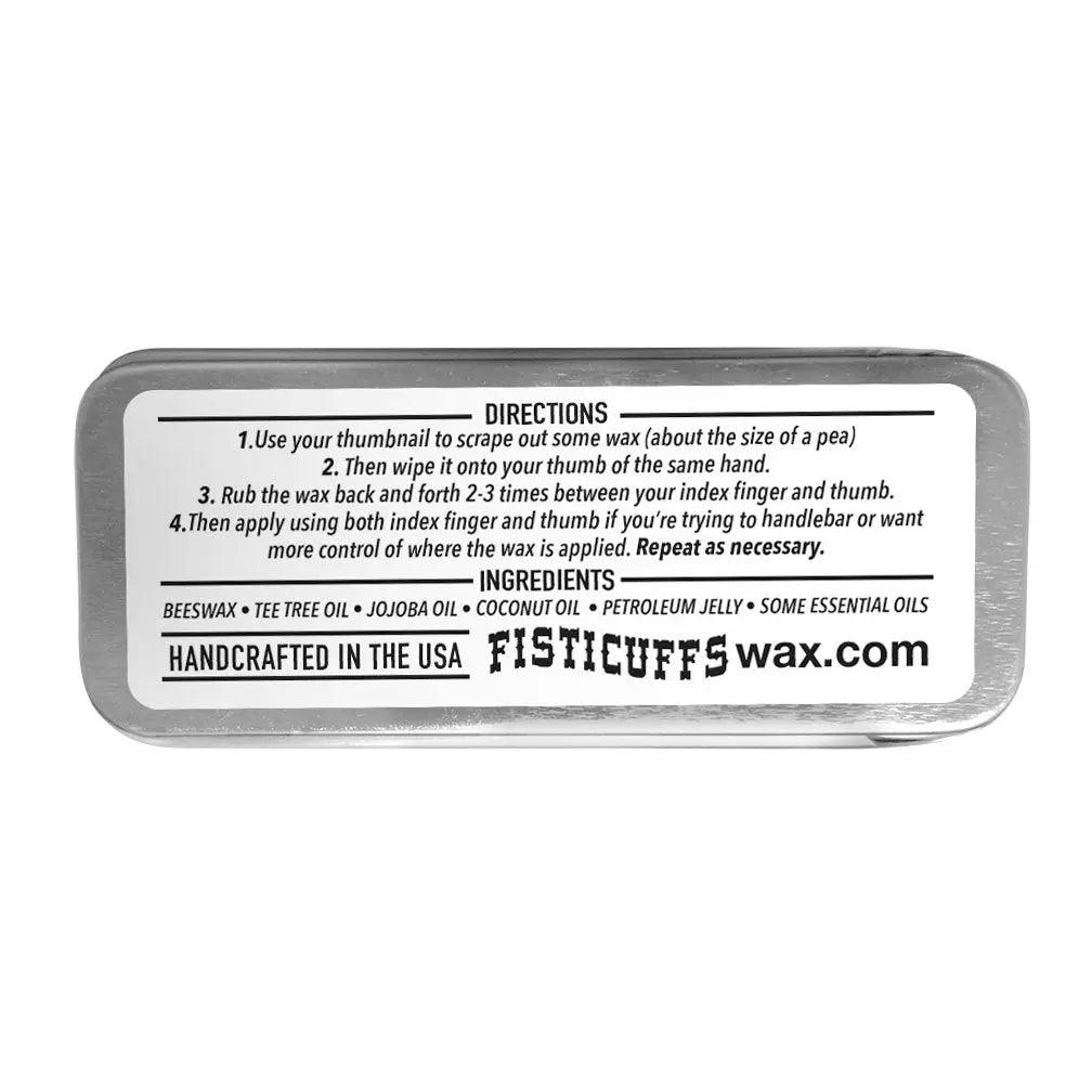 15g slide top tin of Fisticuffs Mustache Wax Grave Before Shave