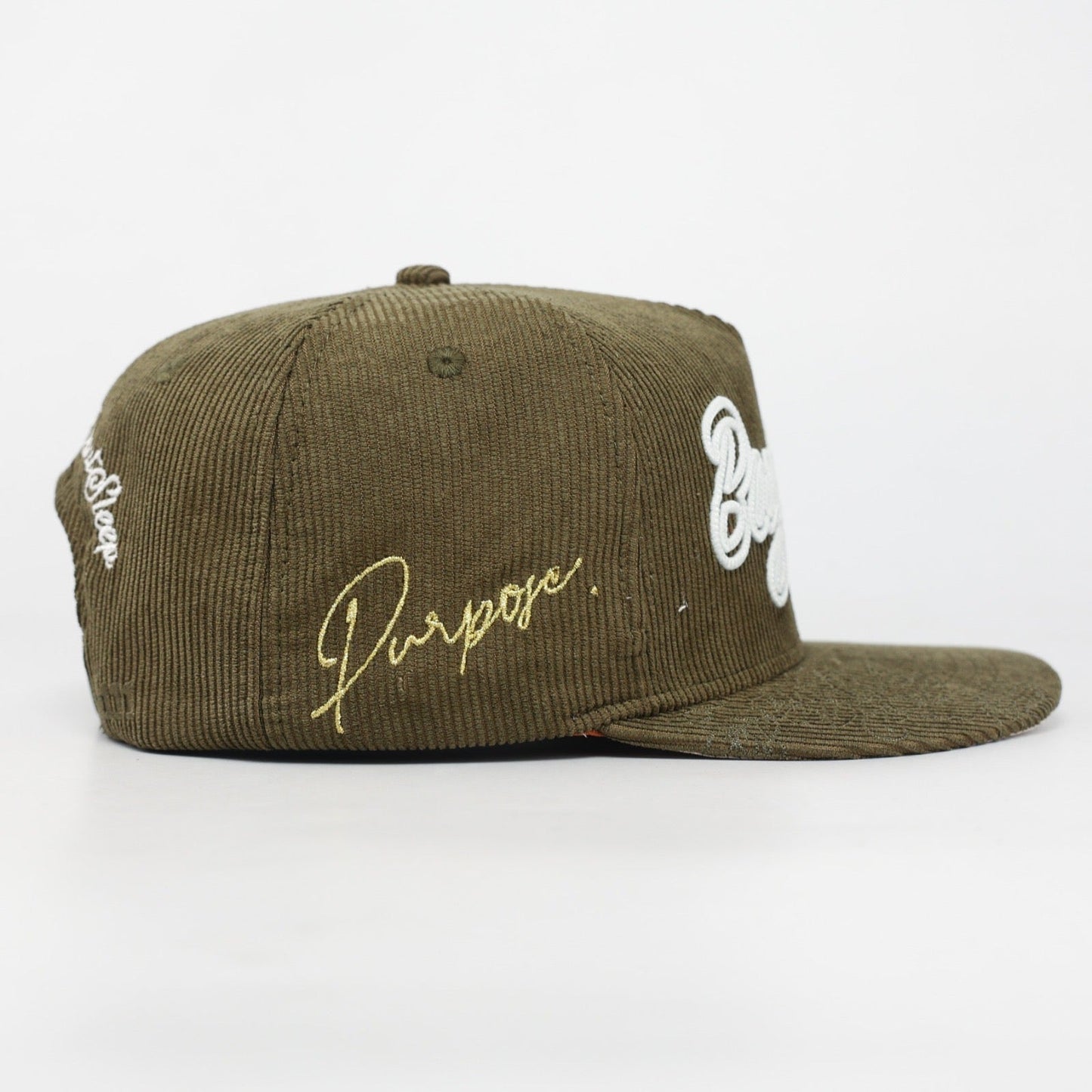 OG BA: From the Bay to the World Snapback (Olive Corduroy)