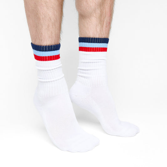 3 Stripe Casual Crew Socks 2-Pack