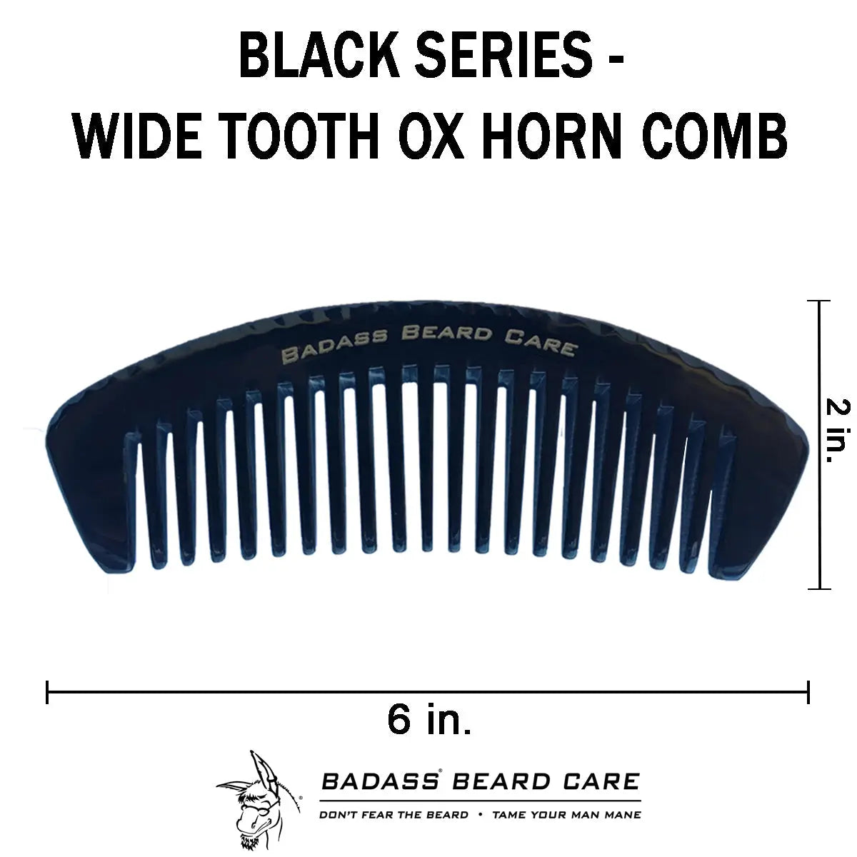Wide Tooth Ox Horn Comb Badass Beard Care