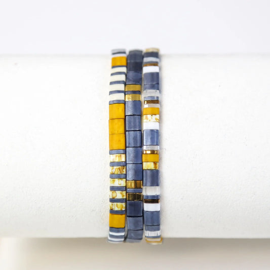 YELLOWSTONE - 3 Tila Bead Bracelet Stack Mack & Rex