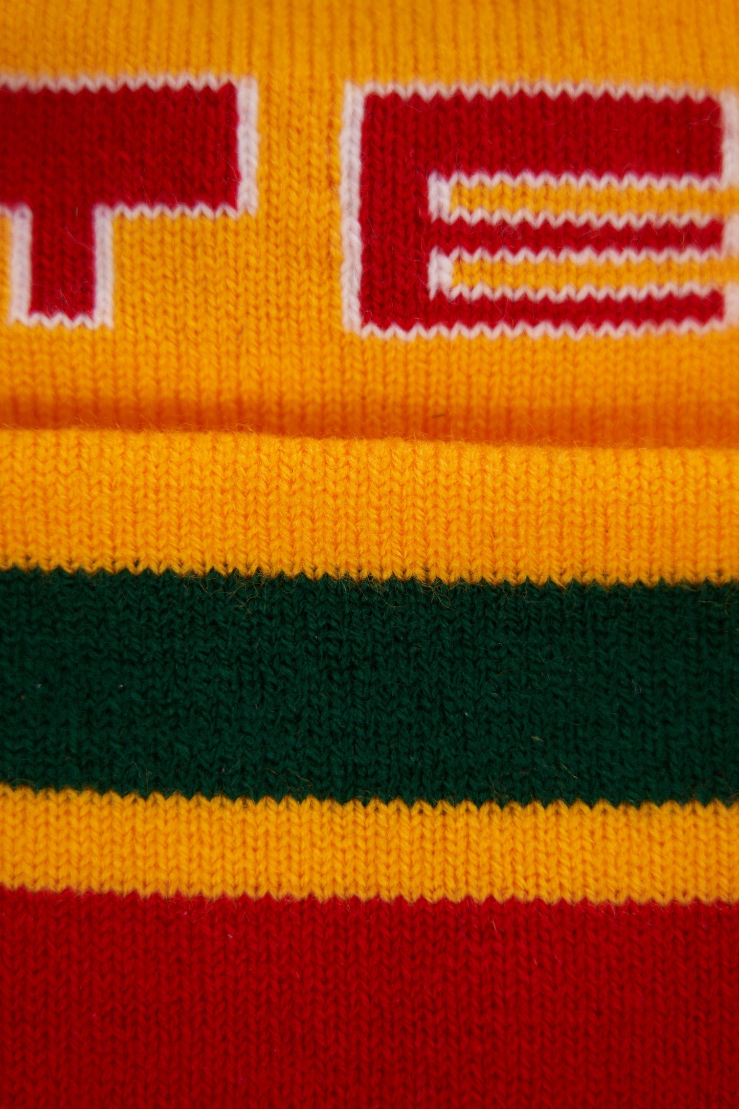NEW Jacquard Embroidered Beanie - YELLOW LEAF