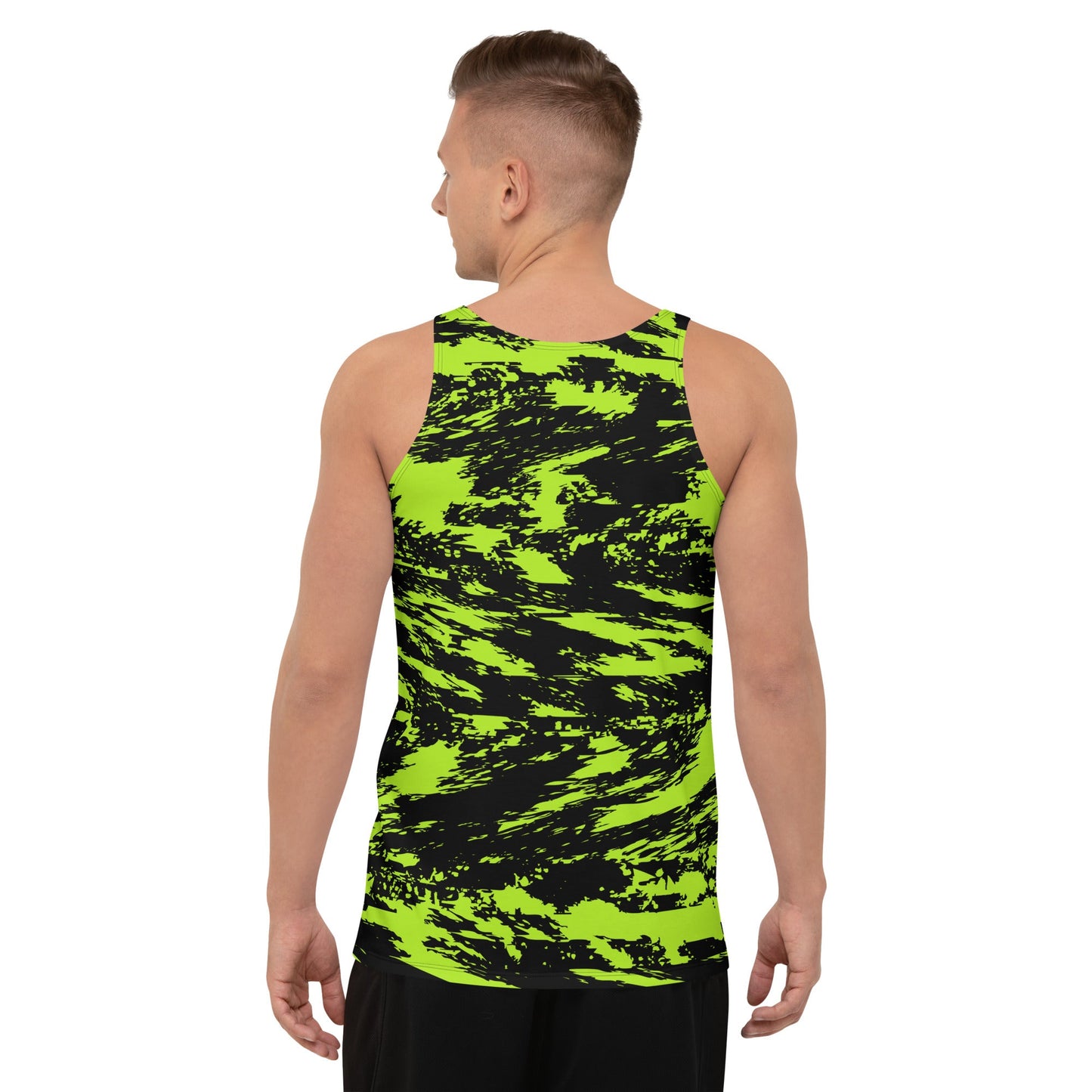 Black Lime Bolt Glitch Unisex Tank Top