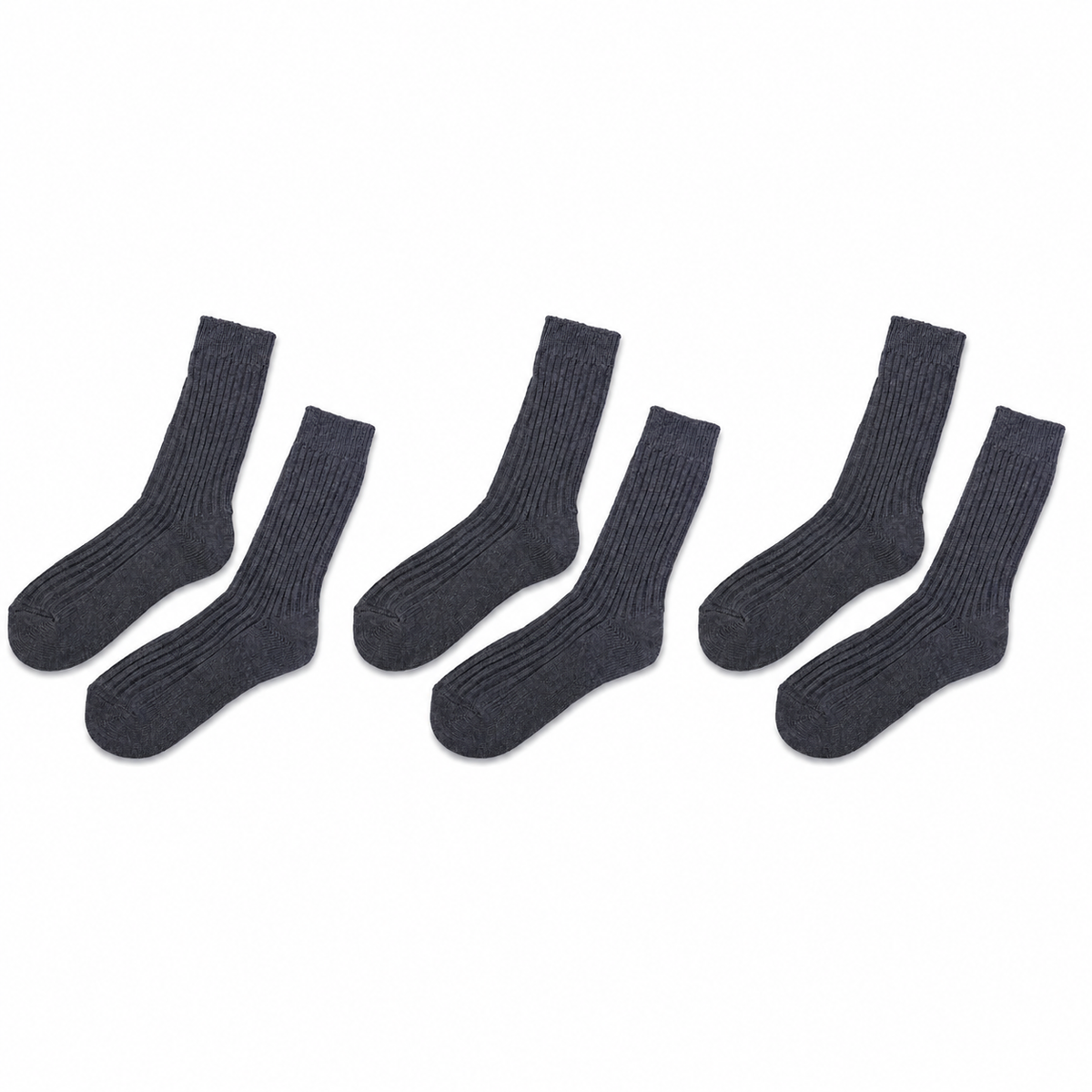 tittimitti® Men’s 100% Organic Cotton Boot Socks 3-Pack – Thick Warm Winter Crew Socks (Made in Italy)