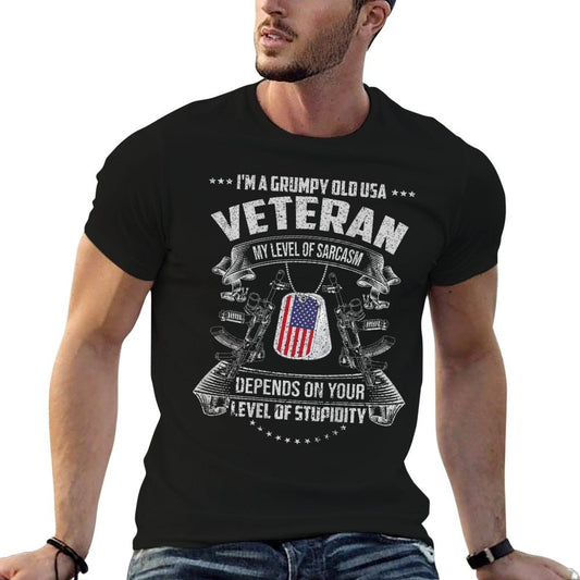 Grumpy Old Veteran Slim-fit Cut T-Shirt