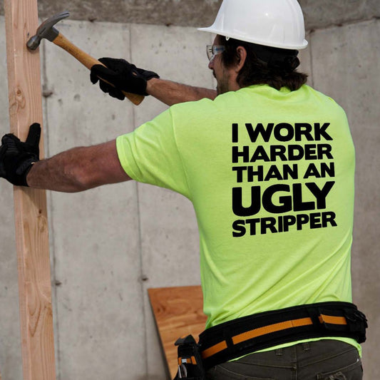 Work Harder - Safety Yellow T-Shirt
