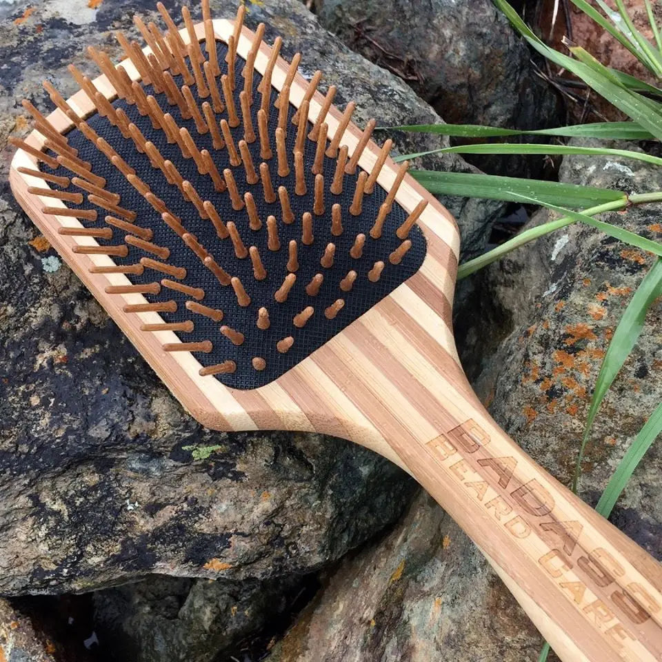 Wood Bristle Beard Brush Badass Beard Care
