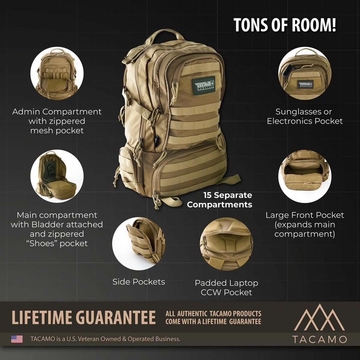 BC50 50L 72-Hour Tactical Backpack TITAN Survival
