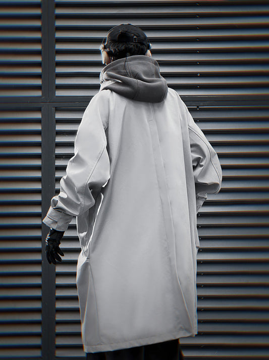 HiJ36 Grey Urban Trench Coat
