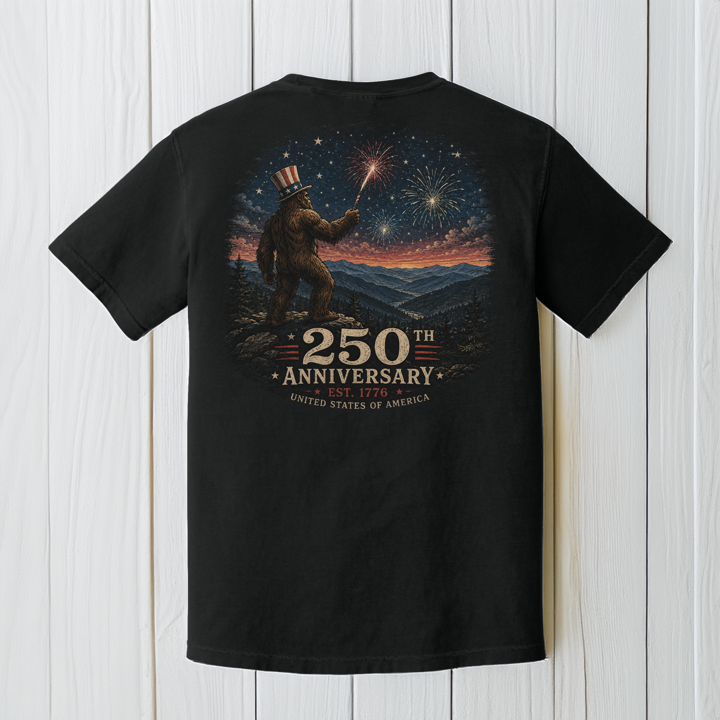 Bigfoot 250th Anniversary USA Comfort Colors Graphic Tee