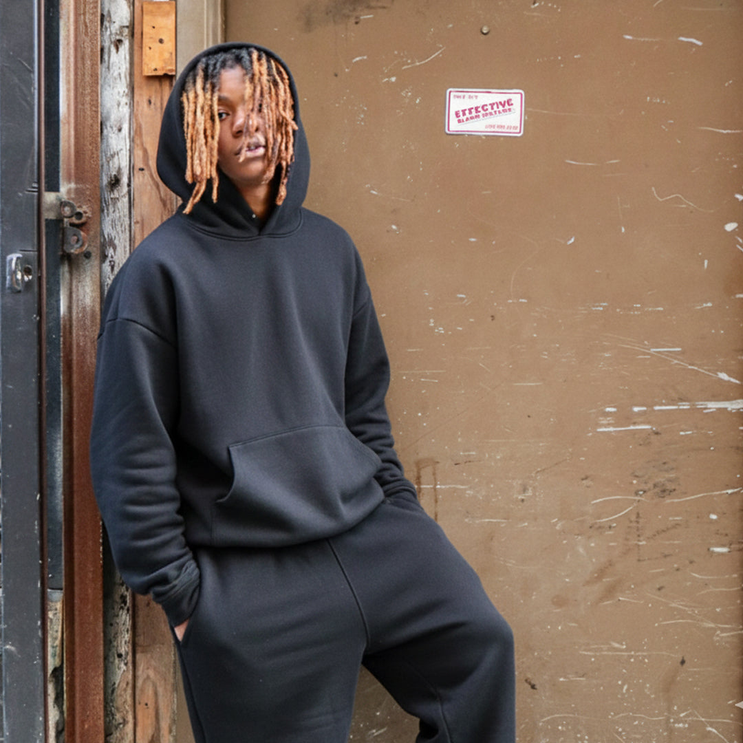 New Black Oversized hoodie