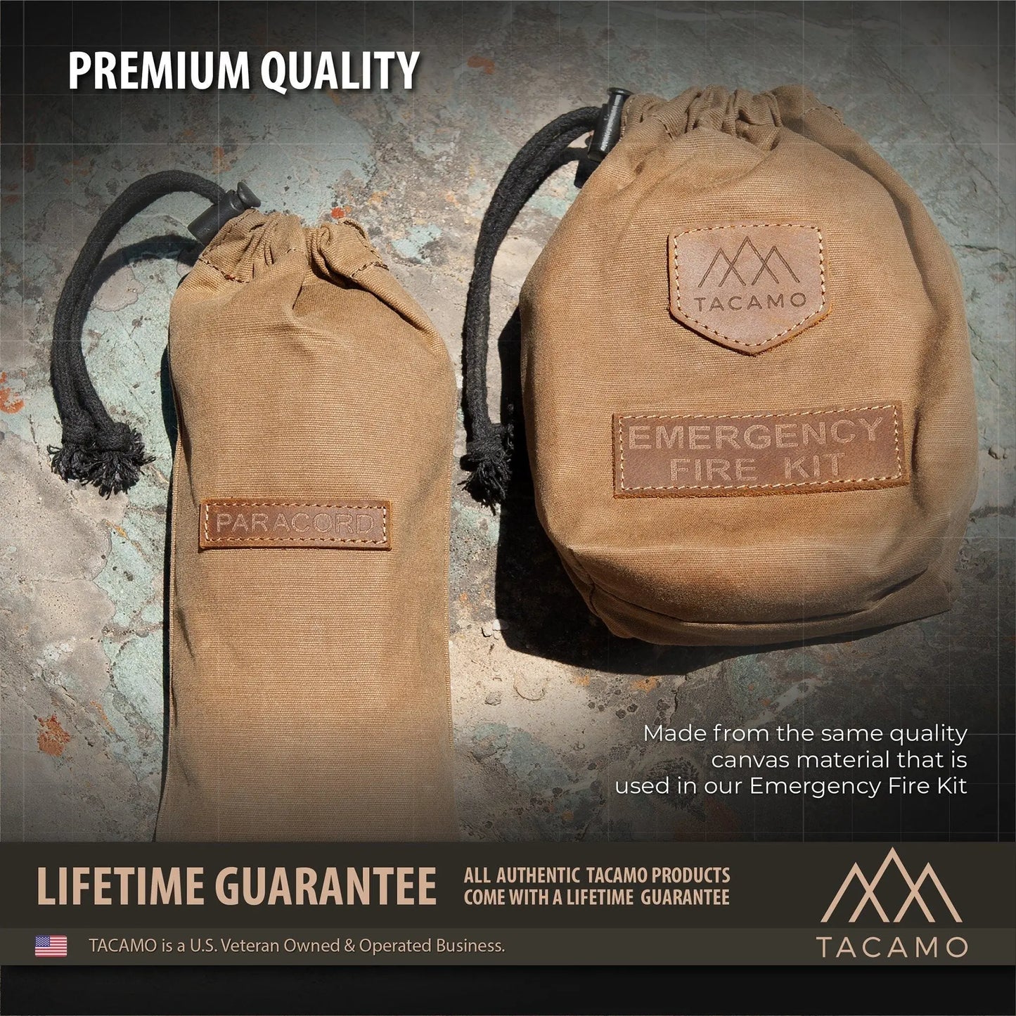 Canvas Bushcraft Bag for Paracord TITAN Survival