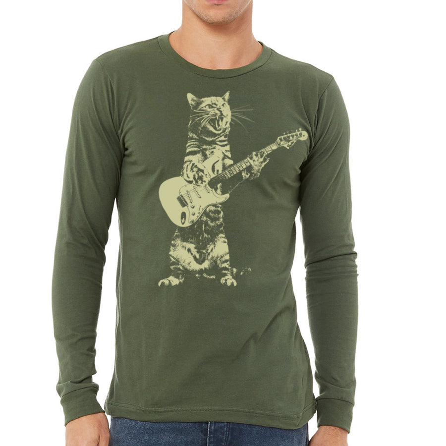 Cat Playing Guitar Long Sleeve