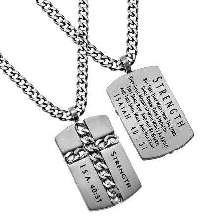 Silver Chain Cross Necklace