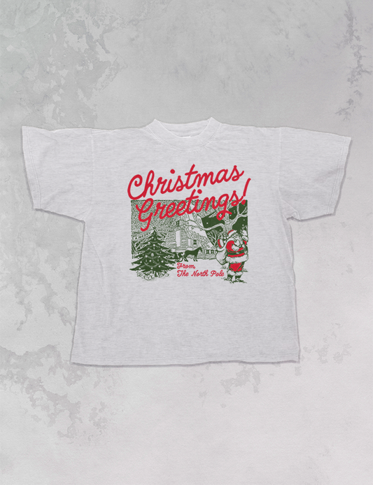 Underground Original Design: Christmas Greetings! Holiday Boxy Cotton T-Shirt