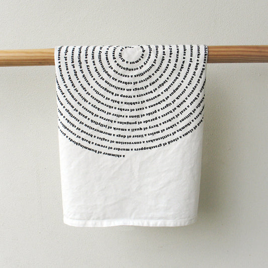 Animal Collective Nouns Kitchen Tea Towel