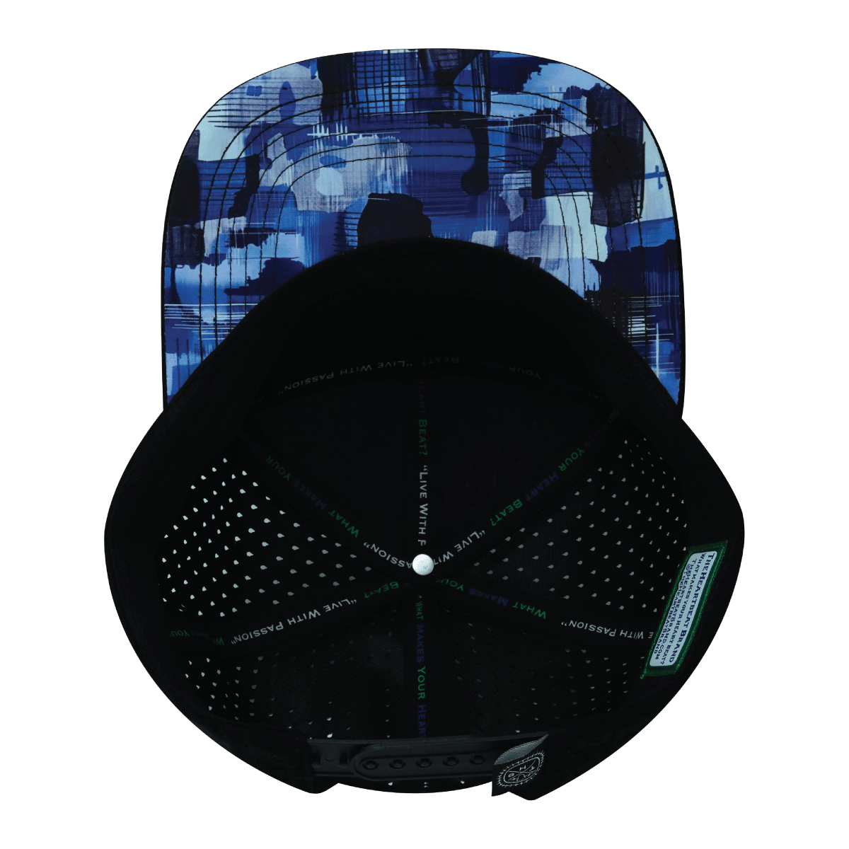 **ADULT** Color Vibes Hat - Flat Bill - Artist Storm - Black / White - Laser Mesh