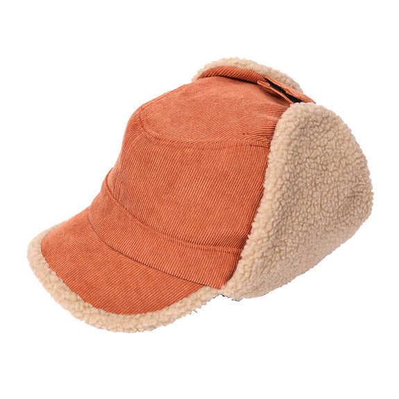 Corduroy Aviator Sherpa Lining Cap