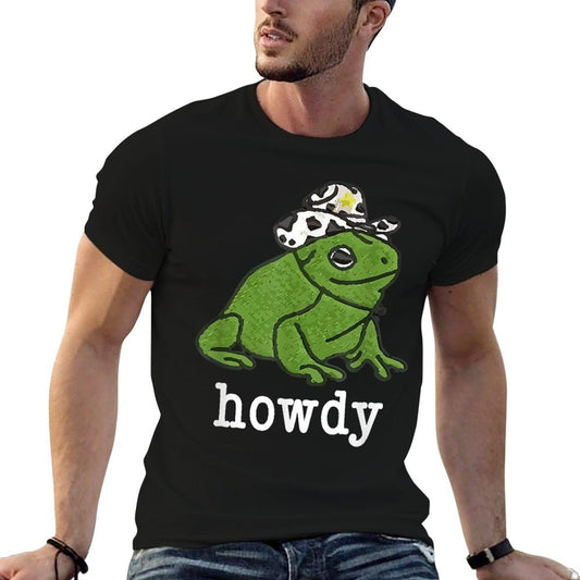 Howdy Frog, Frog Meme, Meme Frog Funny, Parody Humor Wrinkle-resistant T-Shirt