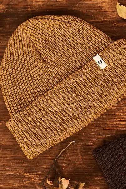 Dark Goldenrod Upcycled Cotton Watchcap UPSTATE STOCK